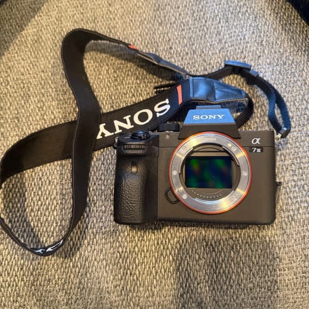 Sony Alpha 7 Mirrorless Camera Body Black with Orange Accent